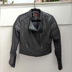 Yoki black and grey moto jacket